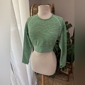 Arise Green Patterned‎ Women's Top